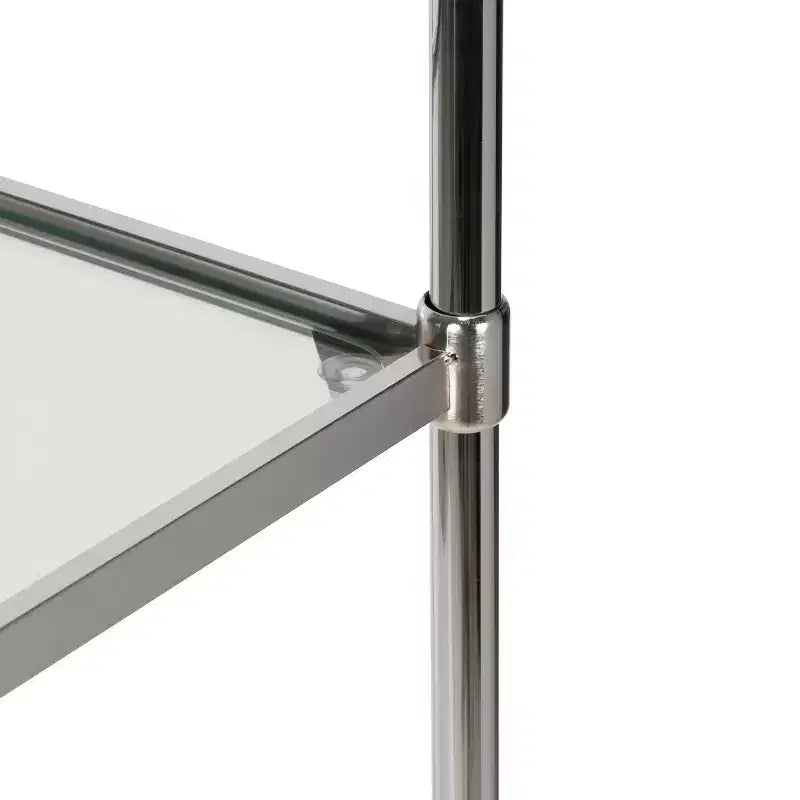 3-Tier Over-Toilet Glass Shelving Unit Chrome