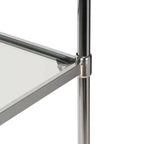 Étagère en verre 3 niveaux pour WC chromée