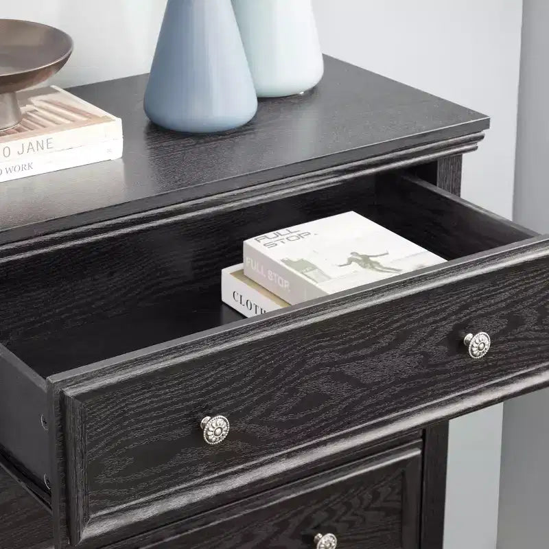 Commode blanche à 5 tiroirs, organisateur de rangement pour vêtements pour salon ou chambre à coucher