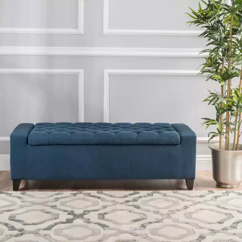 Banc rembourré avec coussin moelleux, banc moderne pour salon et chambre à coucher