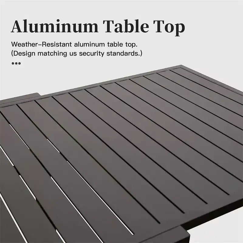 Table à manger extensible en aluminium, 6 places, blanche, pour salle à manger ou patio