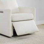 Fauteuil pivotant inclinable gain de place avec repose-pieds électrique et port USB
