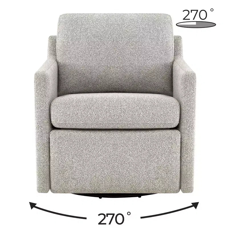 Power Swivel Accent Chair Wall Hugger with Electric Footrest and USB Charging