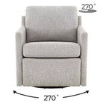 Fauteuil pivotant inclinable gain de place avec repose-pieds électrique et port USB