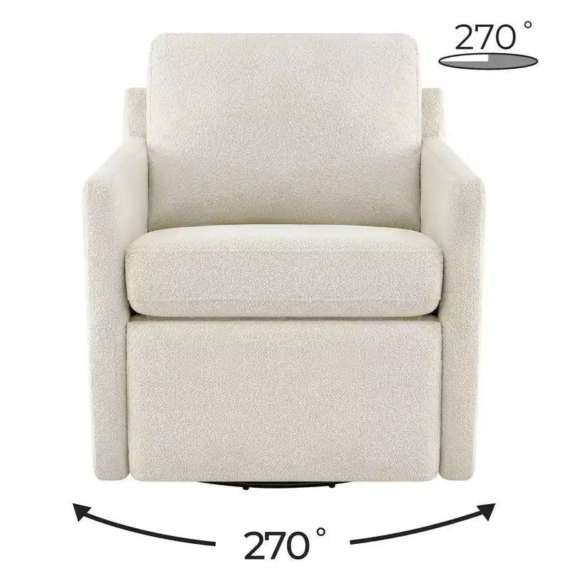 Power Swivel Accent Chair Wall Hugger with Electric Footrest and USB Charging