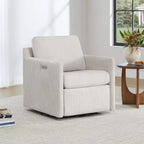 Fauteuil pivotant inclinable gain de place avec repose-pieds électrique et port USB
