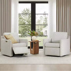 Fauteuil pivotant inclinable gain de place avec repose-pieds électrique et port USB