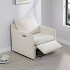 Fauteuil pivotant inclinable gain de place avec repose-pieds électrique et port USB
