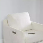 Fauteuil pivotant inclinable gain de place avec repose-pieds électrique et port USB