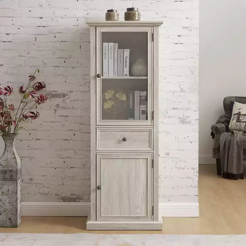 Modern Free-Standing Display Bookshelf, Multifunctional Storage Organizer for Living Room & Office