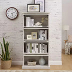 Bibliothèque autoportante moderne, organisateur de rangement multifonctionnel pour salon et bureau