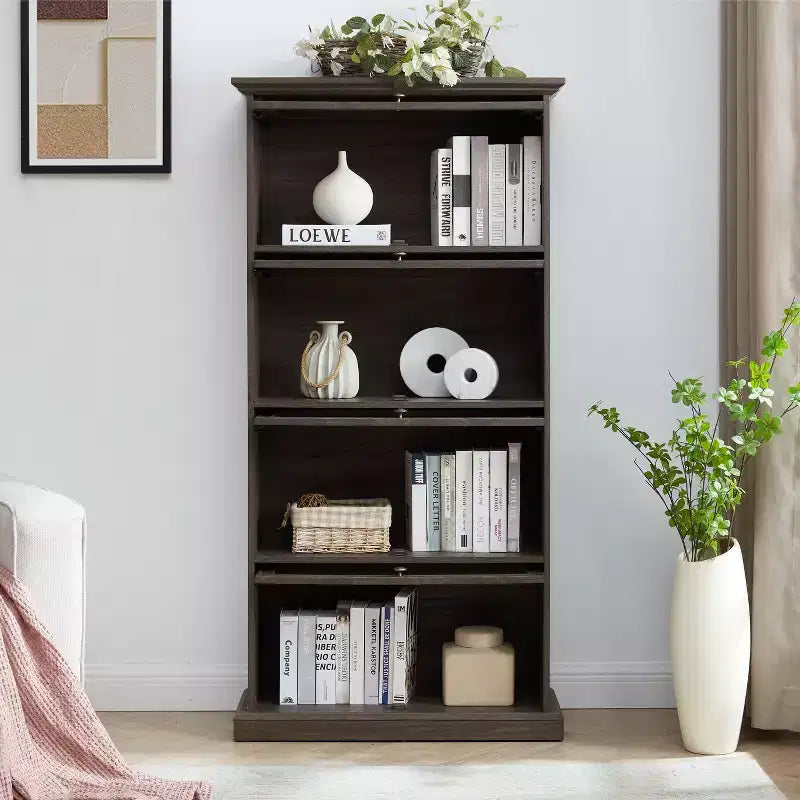 Modern Free-Standing Display Bookshelf, Multifunctional Storage Organizer for Living Room & Office