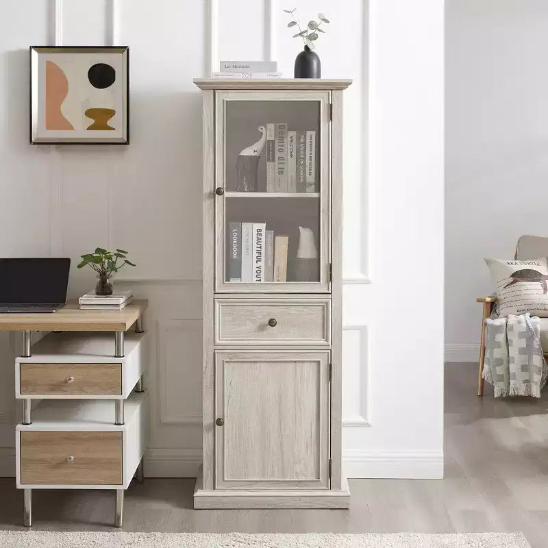 Bibliothèque autoportante moderne, organisateur de rangement multifonctionnel pour salon et bureau