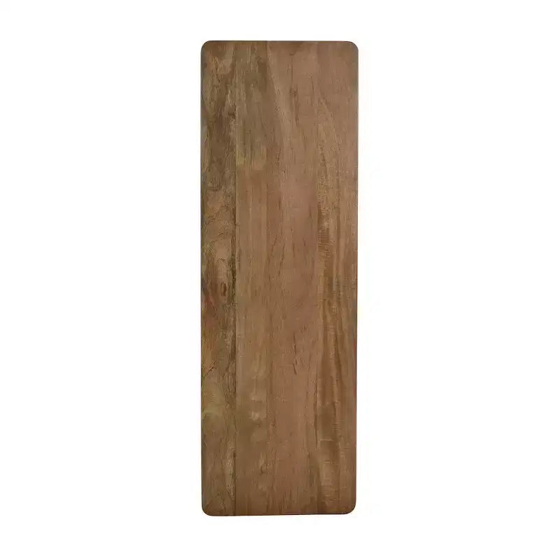 Banc de salle à manger rustique en bois de manguier massif de 127 cm, finition brun doré