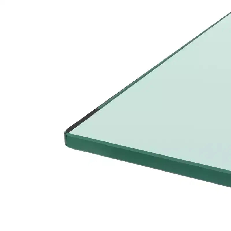 Table basse rectangulaire moderne en verre trempé et fer forgé avec étagère