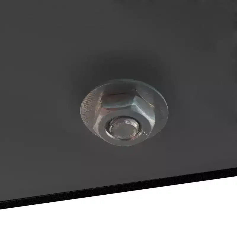Table basse rectangulaire moderne en verre trempé et fer forgé avec étagère