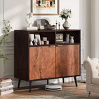 Buffet de 80 cm - Buffet/Bahut avec Tiroirs, Étagères et Portes, Meuble de Rangement pour Cafetière et Compatible avec les Robots Aspirateurs
