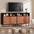 Buffet de 80 cm - Buffet/Bahut avec Tiroirs, Étagères et Portes, Meuble de Rangement pour Cafetière et Compatible avec les Robots Aspirateurs