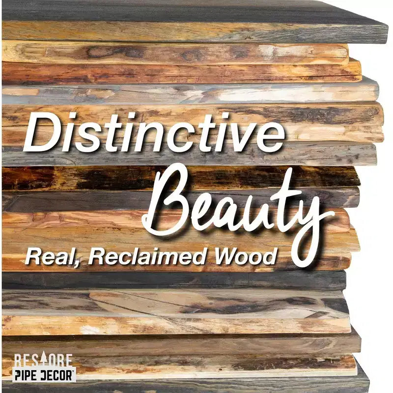 24" Live Edge Reclaimed Wood Shelf Natural