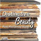 Étagère de 24 po en bois de récupération à bord brut naturel