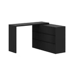 armoire à maquillage de maquillage convertible avec 6 tiroirs, bureau d'étude pour ordinateur, blanc