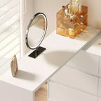 armoire à maquillage de maquillage convertible avec 6 tiroirs, bureau d'étude pour ordinateur, blanc