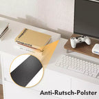 armoire à maquillage de maquillage convertible avec 6 tiroirs, bureau d'étude pour ordinateur, blanc