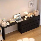 armoire à maquillage de maquillage convertible avec 6 tiroirs, bureau d'étude pour ordinateur, blanc