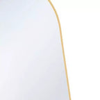 Miroir pleine longueur de 59" avec arche en métal doré, sur pied ou mural