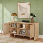 Meuble TV bahut moderne 2 portes en bois massif