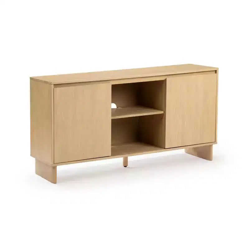 Modern 2-Door Solid Wood Sideboard TV Stand