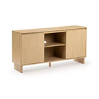 Meuble TV bahut moderne 2 portes en bois massif