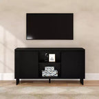 Meuble TV bahut moderne 2 portes en bois massif
