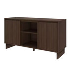 Meuble TV bahut moderne 2 portes en bois massif
