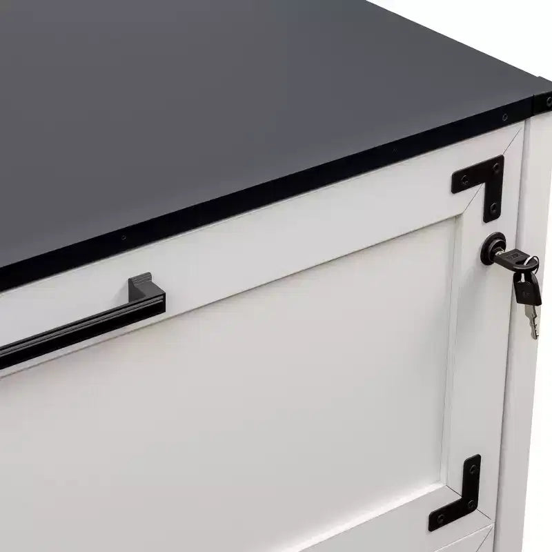 Farmhouse Lateral Filing Cabinet with Lock, Drawer File Cabinet for Home Office