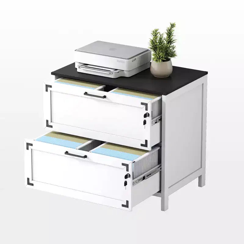 Farmhouse Lateral Filing Cabinet with Lock, Drawer File Cabinet for Home Office