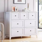 Commode à 7 tiroirs pour chambre à coucher, commode de rangement large et moderne en bois pour salon,