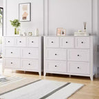Commode à 7 tiroirs pour chambre à coucher, commode de rangement large et moderne en bois pour salon,
