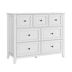 Commode à 7 tiroirs pour chambre à coucher, commode de rangement large et moderne en bois pour salon,