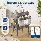 Table à langer pour bébé, table à langer pliante polyvalente, station à langer imperméable avec 2 tiroirs, crèche mobile pour nourrisson et nouveau-né