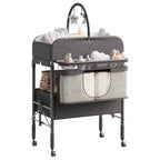 Table à langer pour bébé, table à langer pliante polyvalente, station à langer imperméable avec 2 tiroirs, crèche mobile pour nourrisson et nouveau-né