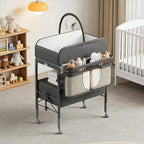 Table à langer pour bébé, table à langer pliante polyvalente, station à langer imperméable avec 2 tiroirs, crèche mobile pour nourrisson et nouveau-né