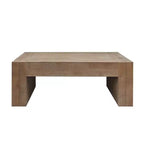 Table basse en bois manufacturé rustique de 49 po, brun naturel