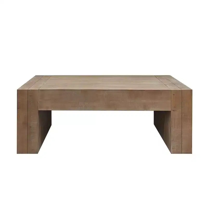 49" Rustic Engineered Wood Coffee Table Natural Brown