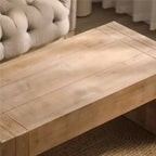 Table basse en bois manufacturé rustique de 49 po, brun naturel