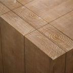 Table basse en bois manufacturé rustique de 49 po, brun naturel