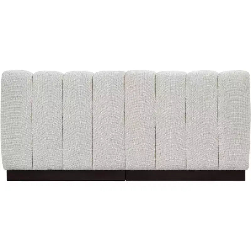 Canapé modulable en tissu chenille cognac, 163 cm de large, 2 places