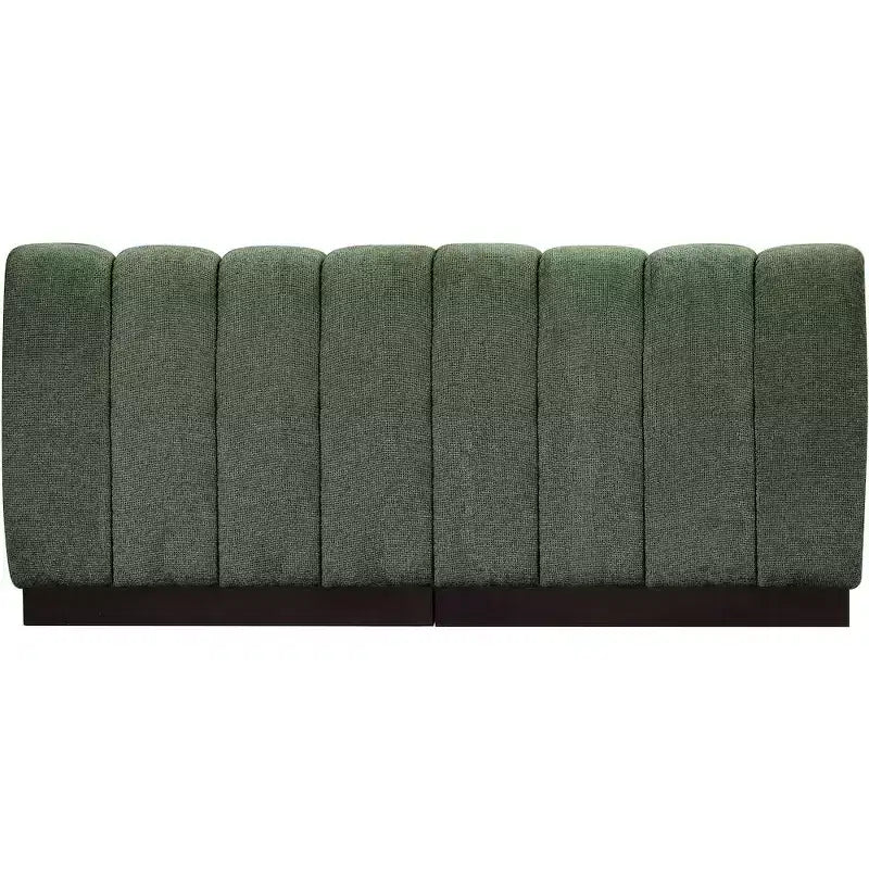 Canapé modulable en tissu chenille cognac, 163 cm de large, 2 places