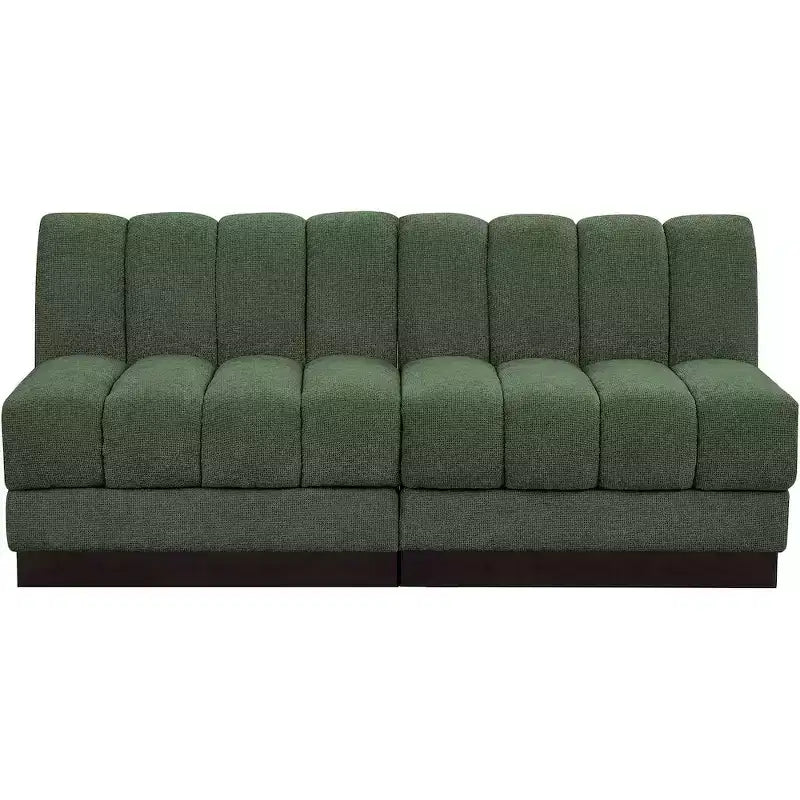 Canapé modulable en tissu chenille cognac, 163 cm de large, 2 places