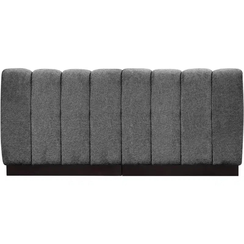 Canapé modulable en tissu chenille cognac, 163 cm de large, 2 places